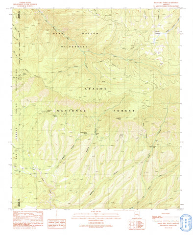 Baldy Bill Point, AZ 7.5' PE 1991 - Wide World Maps & MORE!
