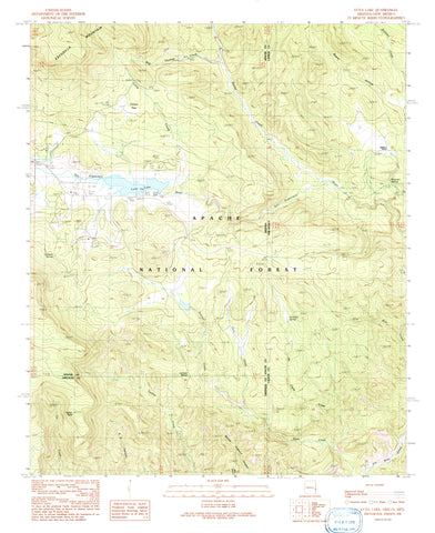 Luna Lake, Arizona-New Mexico (7.5'×7.5' Topographic Quadrangle) - Wide World Maps & MORE!