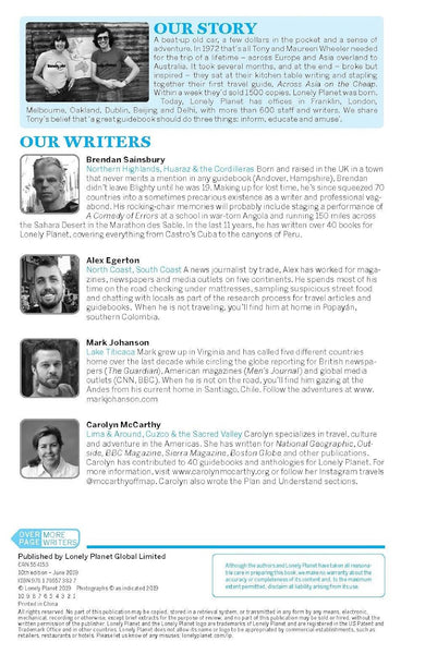 Lonely Planet Peru 10 (Travel Guide) - Wide World Maps & MORE!