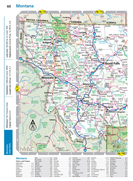 Road Atlas 2025: United States, Canada, Mexico Easy to Read Large Print Maps - Wide World Maps & MORE!