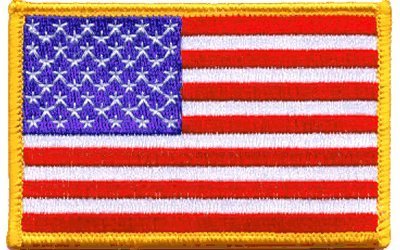 Flag-It United States Flag: An Embroidered Iron-On Patch - Wide World Maps & MORE! - - Wide World Maps & MORE! - Wide World Maps & MORE!