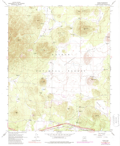 PARKS, AZ 7.5' 1966 PR 1974 PI 1980 [Map] United States Geological Survey - Wide World Maps & MORE!