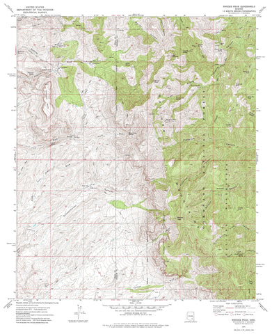 RHODES PEAK 7.5' AZ 1972 [Map] [Jan 01, 2017] United States Geological Survey - Wide World Maps & MORE!