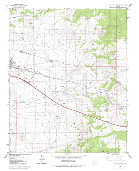 Seligman East, Arizona (7.5'×7.5' Topographic Quadrangle) - Wide World Maps & MORE!