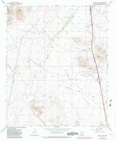 Biscuit Flat, AZÊ7.5' 1965 PR 1981 [Map] United States Geological Survey - Wide World Maps & MORE!