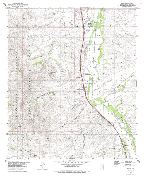TUBAC, AZ 7.5' 1981 [Map] United States Geological Survey - Wide World Maps & MORE!