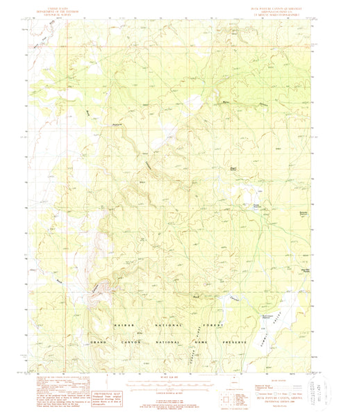 Buck Pasture Canyon, AZÊ7.5' PE 1988 [Map] United States Geological Survey - Wide World Maps & MORE!