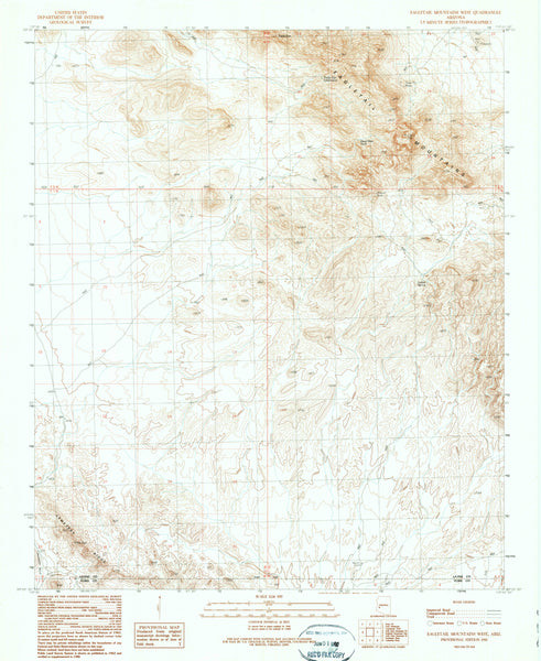 Eagletail Mountains West 7.5' [Map] United States Geological Survey - Wide World Maps & MORE!