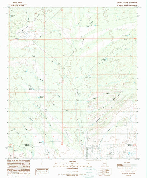 ORACLE JUNCTION [Map] United States Geological Survey - Wide World Maps & MORE!