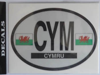 Wales Reflective Oval Decal - Wide World Maps & MORE!