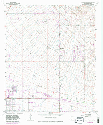 Currys Corner 7.5' AZ [Map] United States Geological Survey - Wide World Maps & MORE!