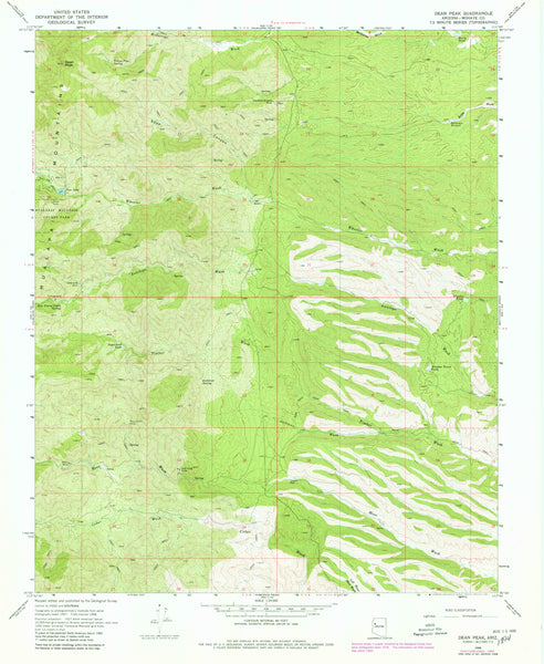 Dean Peak 7.5' 1968 PR 1980 [Map] United States Geological Survey - Wide World Maps & MORE!
