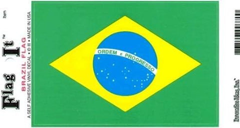 Brazil Flag Decal for Auto, Truck, or Boat - Wide World Maps & MORE!