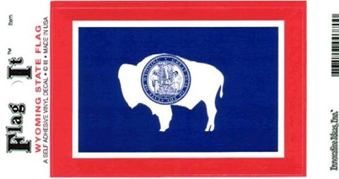 Wyoming Flag Decal for auto, Truck or Boat - Wide World Maps & MORE!