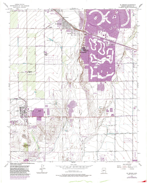 El Mirage 7.5' [Map] United States Geological Survey - Wide World Maps & MORE!