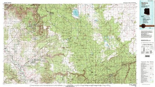 Sedona Arizona 1:100,000-scale USGS Topographic Map: 30 X 60 Minute Series (1980) [Unknown Binding] US Geological Survey - Wide World Maps & MORE!