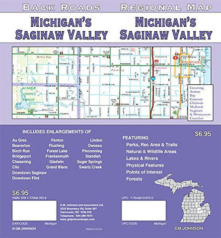 Michigan's Saginaw Valley, Michigan Regional Map [Map] GM Johnson - Wide World Maps & MORE!