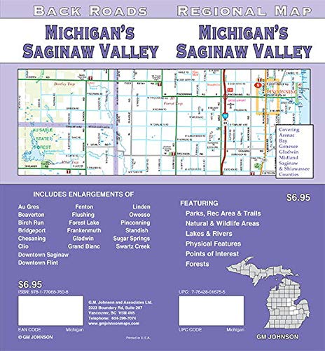 Michigan's Saginaw Valley, Michigan Regional Map [Map] GM Johnson - Wide World Maps & MORE!