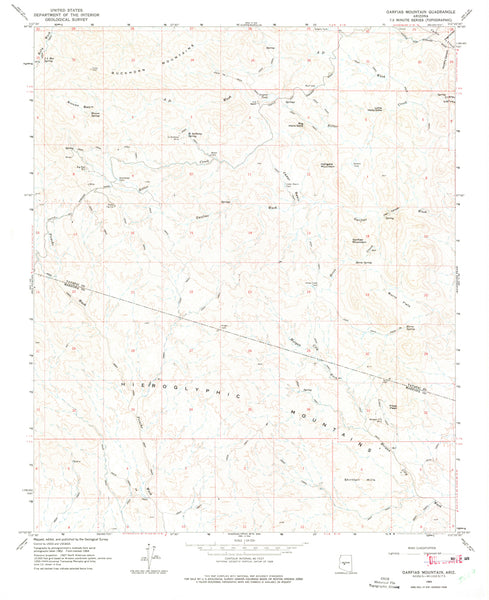 Garfias Mountain, Arizona 1964 (7.5'×7.5' Topographic Quadrangle) [Map] United States Geological Survey - Wide World Maps & MORE!