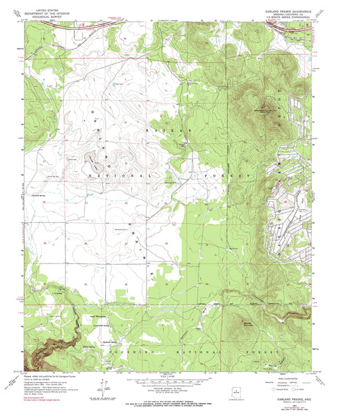 GARLAND PRAIRIE, AZ 7.5' 1963 PI 1974 [Map] United States Geological Survey - Wide World Maps & MORE!