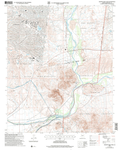 Granite Reef Dam, Arizona 2004 (7.5'×7.5' Topographic Quadrangle) [Map] United States Geological Survey - Wide World Maps & MORE!