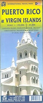 Puerto Rico & Virgin Islands Travel Ref. Map 1:190,000/85,000 - Wide World Maps & MORE!