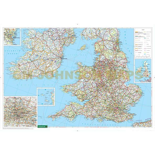 Great Britain & Ireland (International Map Series) Dry Erase Laminated [Map] Freytag & Berndt - Wide World Maps & MORE!