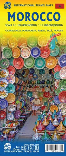 Morocco Travel Reference Map (Waterproof) 1:1M (English and French Edition) - Wide World Maps & MORE!