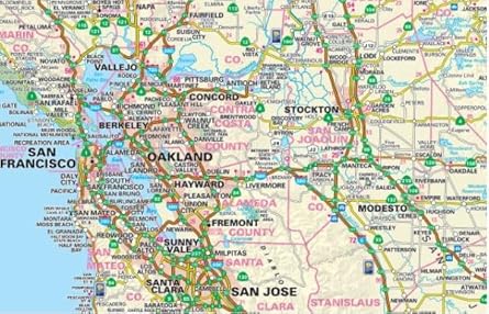 Large Print California Easy to Read State Map - Wide World Maps & MORE!