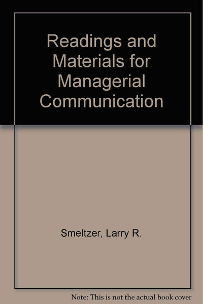 Readings and Materials for Managerial Communication [Paperback] Murranka, Patricia - Wide World Maps & MORE!