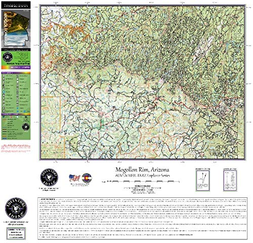 ADVENTURE iDIAZ: Arizona Mogollon Rim Map [Coconino National Forest, Sitgreaves National Forest, Tonto National Forest] [Map] - Wide World Maps & MORE!