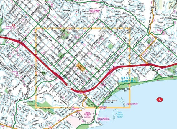 Santa Barbara / Santa Maria / Santa Ynez Valley, California Street Map [Map] GM Johnson - Wide World Maps & MORE!