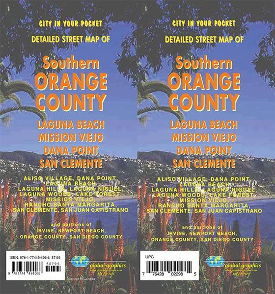 Southern Orange County / San Clemente / Laguna Beach, California Street Map - Wide World Maps & MORE!