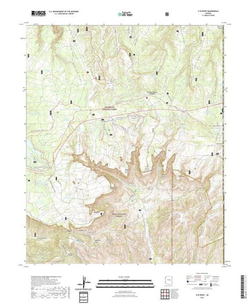 O W Point, Arizona 2021 (US Topo 7.5'×7.5' Topographic Quadrangle) [Map] United States Geological Survey - Wide World Maps & MORE!