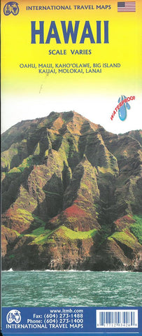 Hawaii State Travel Reference Map 1:150K/35K [Map] ITMB Publishing LTD - Wide World Maps & MORE!