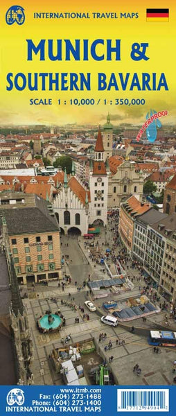 Munich & Southern Bavaria Waterproof Map [Map] ITMB Publishing Ltd - Wide World Maps & MORE!