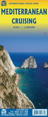 Mediterranean Cruising Travel Reference Map 1:2.2M [Map] ITMB Publishing LTD - Wide World Maps & MORE!