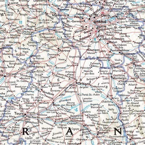 France, Belgium, and The Netherlands Reference Wall Map - Classic - Laminated (23.5 x 30.25 Inch)