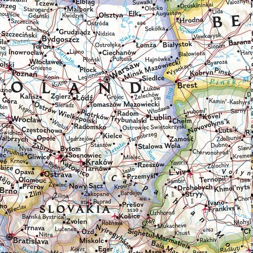 Europe Classic Enlarged Wall Map (46 × 35.75 inches Reference Map) Laminated