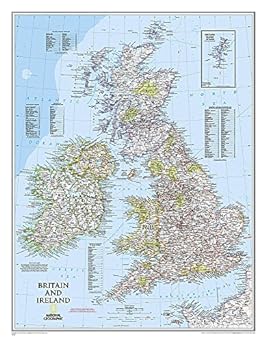 Britain and Ireland Classic Reference Map (Dry Erase Laminated) - Wide World Maps & MORE!