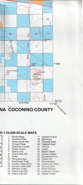 Flagstaff Surface Management Status 1:100,000-Scale Topographic Map (Arizona) - Wide World Maps & MORE!