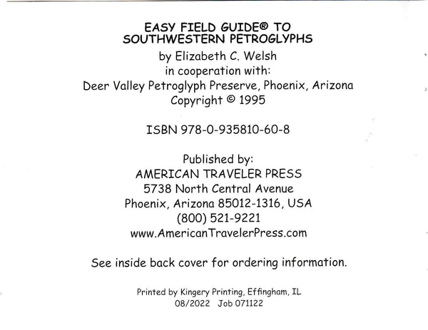 Easy Field Guide to Southwestern Petroglyphs [Staple Bound] Deer Valley Petroglyph Preserve - Wide World Maps & MORE!