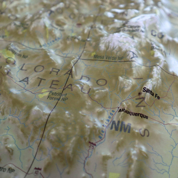 Hubbard Scientific United States Classic Raised Relief | A True 3D Map You Can Feel the Terrain | Vaccum-formed Molded Map | 36'' x 24'' | Detailed Topography - Wide World Maps & MORE!