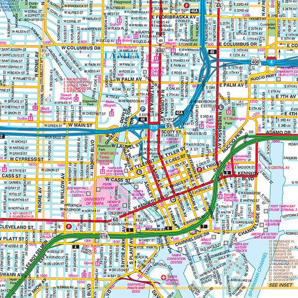 City Street Map Tampa (Florida)