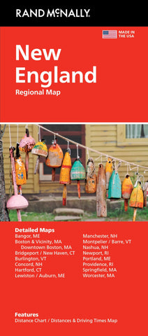 Rand McNally Easy to Read: New England Regional Map: New - Wide World Maps & MORE!