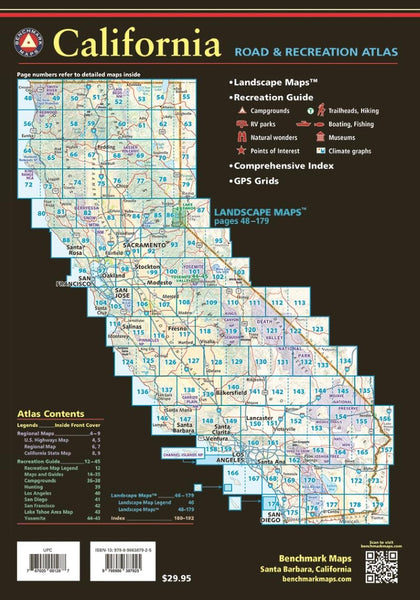 California Road & Recreation Atlas - 12th Edition, 2024 (Benchmark) [Spiral-bound] Benchmark Maps - Wide World Maps & MORE!