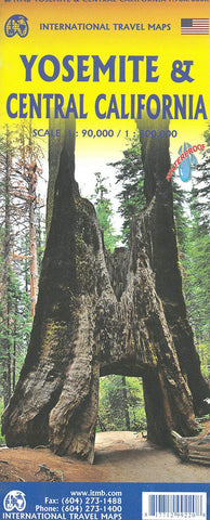Yosemite & Central California Travel Reference map 1:90K/1:800K [Map] ITMB Publishing LTD - Wide World Maps & MORE!