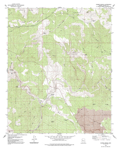 KAISER SPRING, AZ 7.5' 1980 [Map] United States Geological Survey - Wide World Maps & MORE!