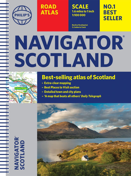 Philip's Navigator Scotland (Philip's Road Atlases) [Spiral-bound] Philip's Maps - Wide World Maps & MORE!