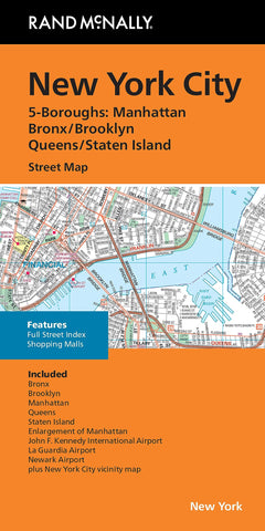 Rand McNally Folded Map: New York City 5 Boroughs Street Map - Wide World Maps & MORE!